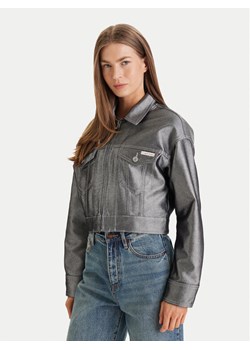 Calvin Klein Kurtka jeansowa LV047E715G Srebrny Relaxed Fit ze sklepu MODIVO w kategorii Kurtki damskie - zdjęcie 188967702