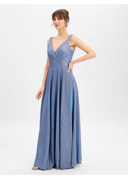 Luxuar Fashion Damska sukienka wieczorowa Kobiety Sztuczne włókno niebieski marmurkowy ze sklepu vangraaf w kategorii Sukienki - zdjęcie 188968951