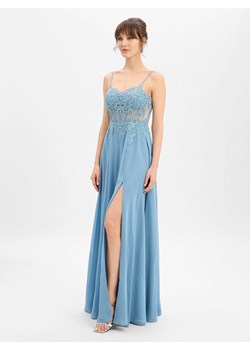 Luxuar Fashion Damska sukienka wieczorowa Kobiety petrol jednolity ze sklepu vangraaf w kategorii Sukienki - zdjęcie 188968952