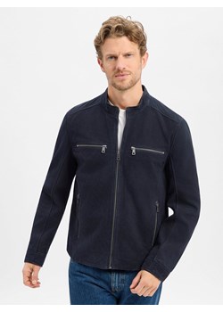 Mauritius Męska kurtka skórzana Mężczyźni skóra granatowy jednolity ze sklepu vangraaf w kategorii Kurtki męskie - zdjęcie 188968961