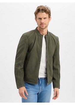 Mauritius Męska kurtka skórzana Mężczyźni khaki jednolity ze sklepu vangraaf w kategorii Kurtki męskie - zdjęcie 188968962