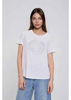 Bluzka z dżetami biała ze sklepu Moodo.pl w kategorii Bluzki damskie - zdjęcie 188969121