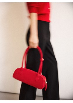 Mohito - Zamszowa torebka - czerwony ze sklepu Mohito w kategorii Torebki bagietki - zdjęcie 188970191