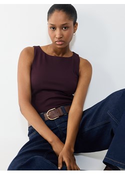 Mohito - Dopasowany top - ciemny fiolet ze sklepu Mohito w kategorii Bluzki damskie - zdjęcie 188970283