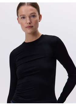 Reserved - Longsleeve z włókna bambusowego - czarny ze sklepu Reserved w kategorii Bluzki damskie - zdjęcie 188970370