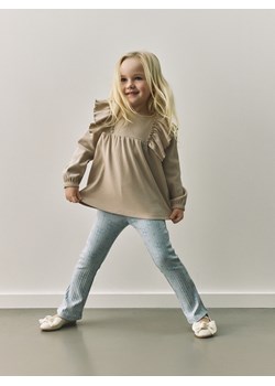 Reserved - Bluzka z falbanką - beżowy ze sklepu Reserved w kategorii Bluzki dziewczęce - zdjęcie 188970440