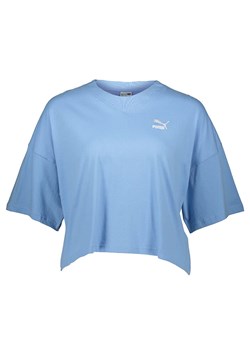 Puma Koszulka "C- PMA Classics" w kolorze błękitnym ze sklepu Limango Polska w kategorii Bluzki damskie - zdjęcie 188973263