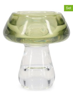 Salt and Pepper Świeczniki (2 szt.) "Mood" w kolorze zielonym - wys. 7,5 cm ze sklepu Limango Polska w kategorii Świeczniki - zdjęcie 188973500