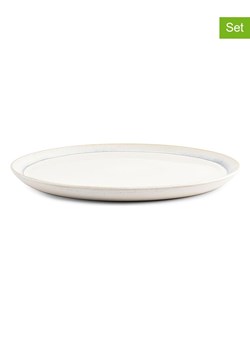 Salt and Pepper Talerze obiadowe (4 szt.) "Stripes" w kolorze biało-niebieskim - Ø 26 cm ze sklepu Limango Polska w kategorii Naczynia - zdjęcie 188973554