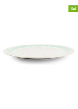 Salt and Pepper Talerzyki deserowe (4 szt.) "Maldives" w kolorze biało-zielonym - Ø 21 cm ze sklepu Limango Polska w kategorii Naczynia - zdjęcie 188973622