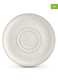 Salt and Pepper Spodki (4 szt.) "Curvy" w kolorze biało-beżowym - Ø 14 cm ze sklepu Limango Polska w kategorii Dzbanki i zaparzacze - zdjęcie 188973882