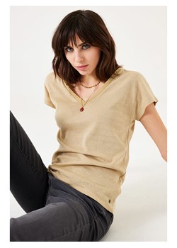 Garcia Koszulka w kolorze beżowym ze sklepu Limango Polska w kategorii Bluzki damskie - zdjęcie 188979361