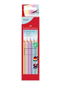 Faber-Castell Kredki (5 szt.) "Jumbo Grip Pastell" ze sklepu Limango Polska w kategorii Akcesoria biurowe - zdjęcie 188979503