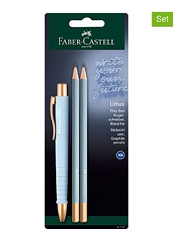 Faber-Castell 3-częściowy zestaw "Urban" w kolorze błękitnym ze sklepu Limango Polska w kategorii Akcesoria biurowe - zdjęcie 188979603