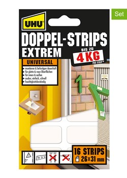 UHU Taśmy montażowe "Doppel Strips Extrem" - 2x 16 sztuk ze sklepu Limango Polska w kategorii Zabawki - zdjęcie 188979650