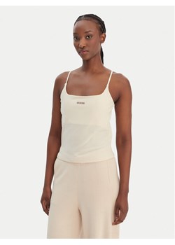 Guess Top V6GP18 K3470 Écru Regular Fit ze sklepu MODIVO w kategorii Bluzki damskie - zdjęcie 188979711