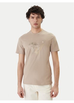 Guess T-Shirt M6GI11 K2992 Beżowy Slim Fit ze sklepu MODIVO w kategorii T-shirty męskie - zdjęcie 188979783