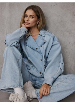 Mohito - Jeansowa kurtka oversize - niebieski ze sklepu Mohito w kategorii Kurtki damskie - zdjęcie 188980374