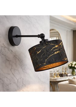 Regulowany kinkiet ścienny do czytania ze złotymi elementami TETE MARMUR ze sklepu Lysne w kategorii Lampy ścienne - zdjęcie 188980513