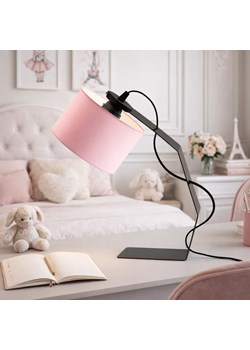 Czarno-różowa lampa biurkowa do nauki HAGA do pokoju dziecięcego ze sklepu Lysne w kategorii Lampy stołowe - zdjęcie 188980530
