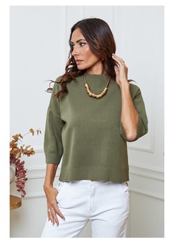 So Cachemire Sweter "Dylia" w kolorze khaki ze sklepu Limango Polska w kategorii Swetry damskie - zdjęcie 188981002