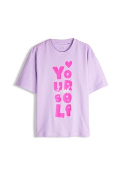 GATE Bawełniana koszulka z nadrukiem 8Y ze sklepu gateshop w kategorii Bluzki dziewczęce - zdjęcie 188981444