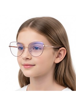 Okulary dla dziewczynki kocie zerówki do komputera BLUE LIGHT 25187C fiolet/złoty ze sklepu Stylion w kategorii Akcesoria dziecięce - zdjęcie 188981903