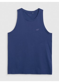 Męski top regular 4F 4FWMM00TSLEM126 - niebieski ze sklepu Sportstylestory.com w kategorii T-shirty męskie - zdjęcie 188981933