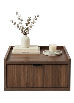 Stolik nocny z szufladą wiszący orzech warmia L3-L57 ze sklepu Edinos.pl w kategorii Stoliki i szafki nocne - zdjęcie 188982093