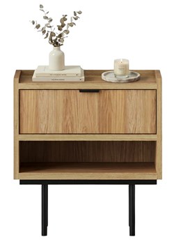 Stolik nocny z szufladą hikora naturalna A4-B41 ze sklepu Edinos.pl w kategorii Stoliki i szafki nocne - zdjęcie 188982111