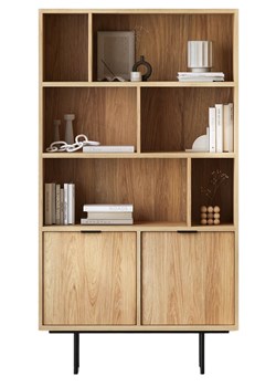 Regał na książki z szafką hikora naturalna F9-H69 ze sklepu Edinos.pl w kategorii Regały i witryny - zdjęcie 188982123