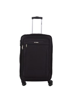 czarna walizka średnia materiałowa miękka 70 cm z poszerzeniem ze sklepu Słoń Torbalski w kategorii Walizki - zdjęcie 188982331