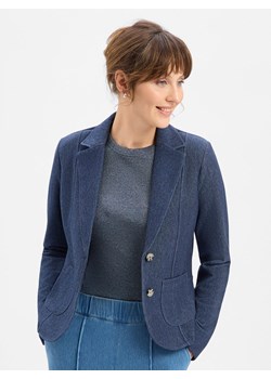 More & More Damska bluza dresowa Kobiety Sztuczne włókno indygo marmurkowy ze sklepu vangraaf w kategorii Marynarki damskie - zdjęcie 188982341