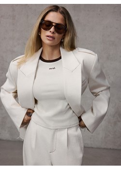 Mohito - T-shirt z krótkim rękawem - beżowy ze sklepu Mohito w kategorii Bluzki damskie - zdjęcie 188982422