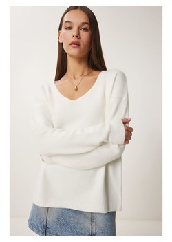 Happiness Istanbul Sweter w kolorze białym ze sklepu Limango Polska w kategorii Swetry damskie - zdjęcie 188983361