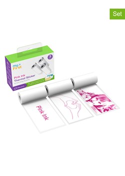 myFirst Rolki naklejek (3 szt.) "Pink Ink" w kolorze białym do aparatu - 360 x 5,7 cm ze sklepu Limango Polska w kategorii Zabawki - zdjęcie 188983370