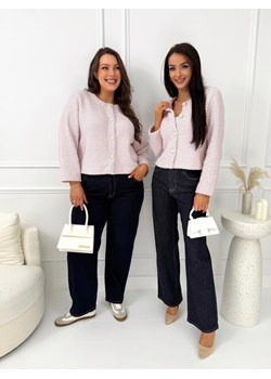 Pudrowy Żakiet w Jodełkę ze sklepu ModnaKiecka.pl w kategorii Marynarki damskie - zdjęcie 188983504