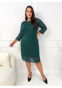 Jasnozielona Koronkowa Sukienka ze sklepu ModnaKiecka.pl w kategorii Sukienki - zdjęcie 188983512