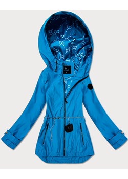 Niebieska damska przejściowa kurtka z kapturem łańcuszek netmoda ze sklepu goodlookin.pl w kategorii Kurtki damskie - zdjęcie 188984252