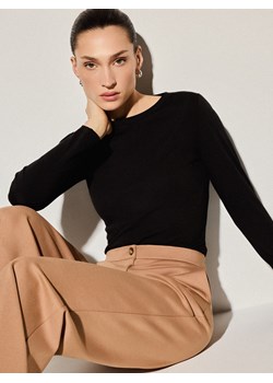 Mohito - Czarny longsleeve basic - czarny ze sklepu Mohito w kategorii Bluzki damskie - zdjęcie 188984911