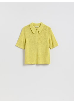 Reserved - Sweter z krótkim rękawem - zielony ze sklepu Reserved w kategorii Swetry damskie - zdjęcie 188986362