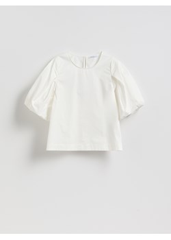 Reserved - Bawełniana bluzka - biały ze sklepu Reserved w kategorii Bluzki damskie - zdjęcie 188986470