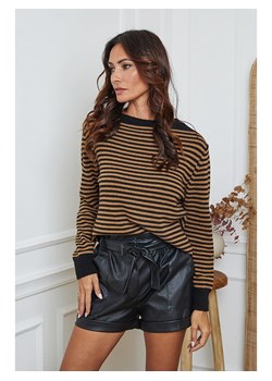 So Cachemire Sweter "Dweg" w kolorze czarno-jasnobrązowym ze sklepu Limango Polska w kategorii Swetry damskie - zdjęcie 188987060