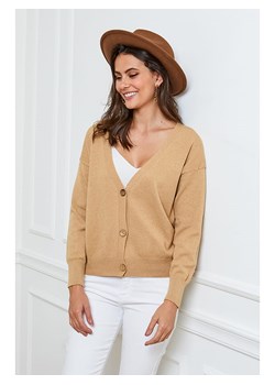 So Cachemire Kardigan "Gino" w kolorze beżowym ze sklepu Limango Polska w kategorii Swetry damskie - zdjęcie 188987104