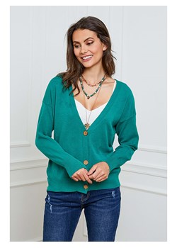 So Cachemire Kardigan "Gino" w kolorze zielonym ze sklepu Limango Polska w kategorii Swetry damskie - zdjęcie 188987143