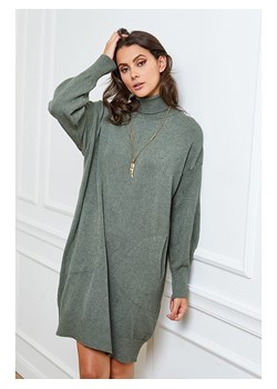 Joséfine Sukienka dzianinowa "Halof" w kolorze khaki ze sklepu Limango Polska w kategorii Sukienki - zdjęcie 188987160