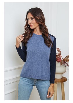 So Cachemire Sweter "Kaleis" w kolorze niebiesko-granatowym ze sklepu Limango Polska w kategorii Swetry damskie - zdjęcie 188987220