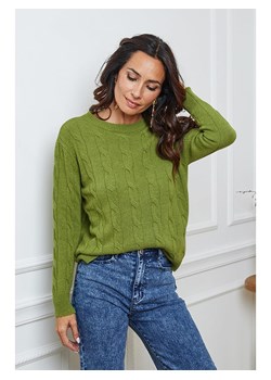 So Cachemire Sweter "Kirem" w kolorze zielonym ze sklepu Limango Polska w kategorii Swetry damskie - zdjęcie 188987240