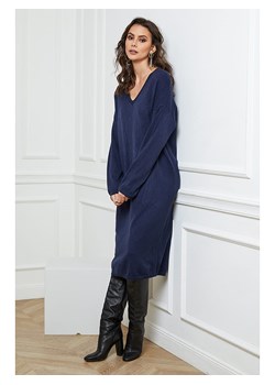 So Cachemire Sukienka dzianinowa "Palerme" w kolorze granatowym ze sklepu Limango Polska w kategorii Sukienki - zdjęcie 188987411