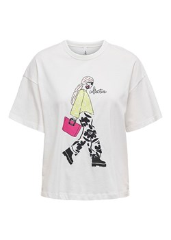 ONLY Koszulka "Tenna" w kolorze białym ze sklepu Limango Polska w kategorii Bluzki damskie - zdjęcie 188989370